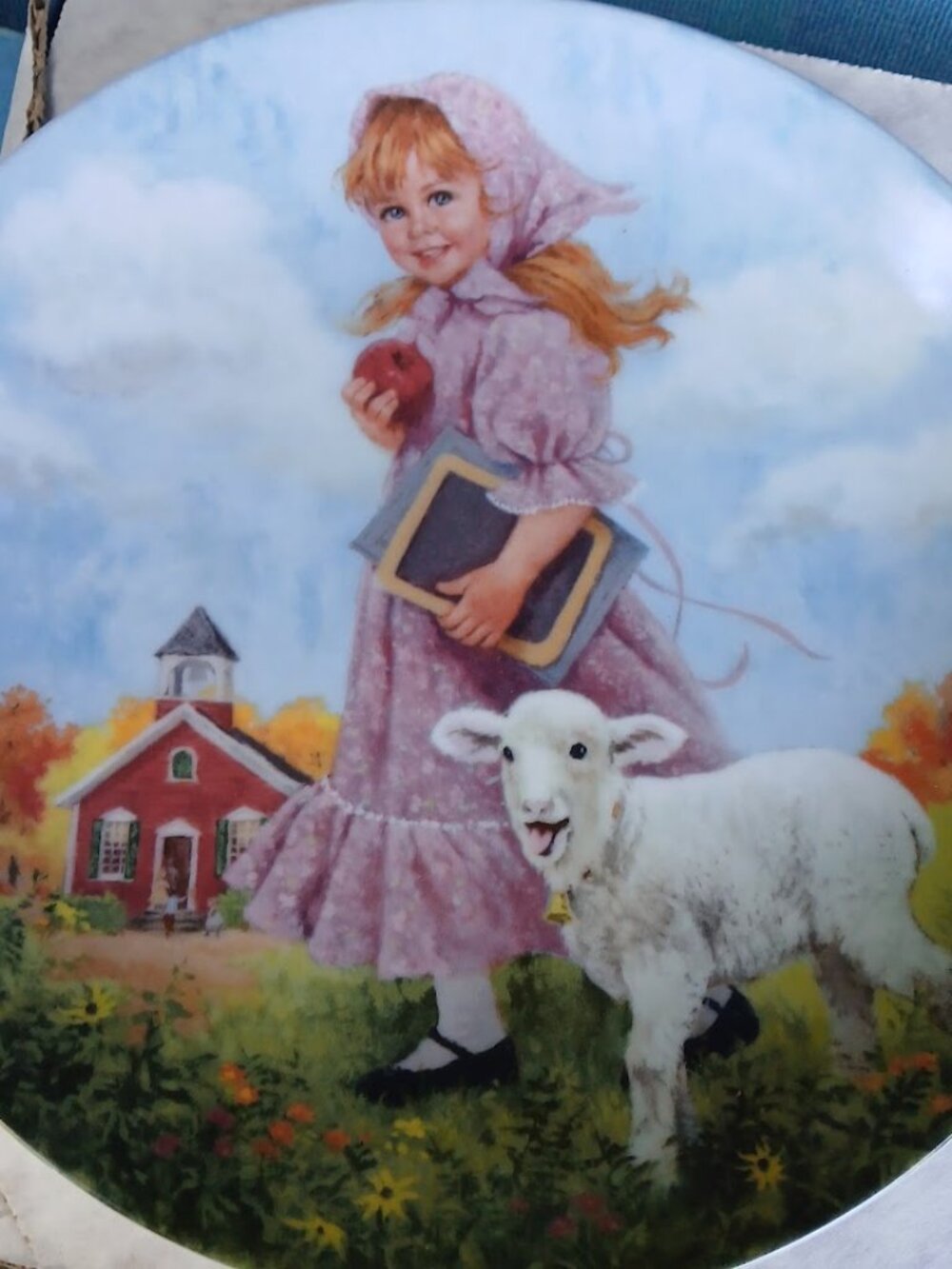 Mary had a little lamb collector plate